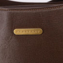 BURBERRY Schoudertas Leer Bruin Goud Auth 189965-10
