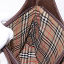 BURBERRY Schoudertas Leer Bruin Goud Auth 189965-18