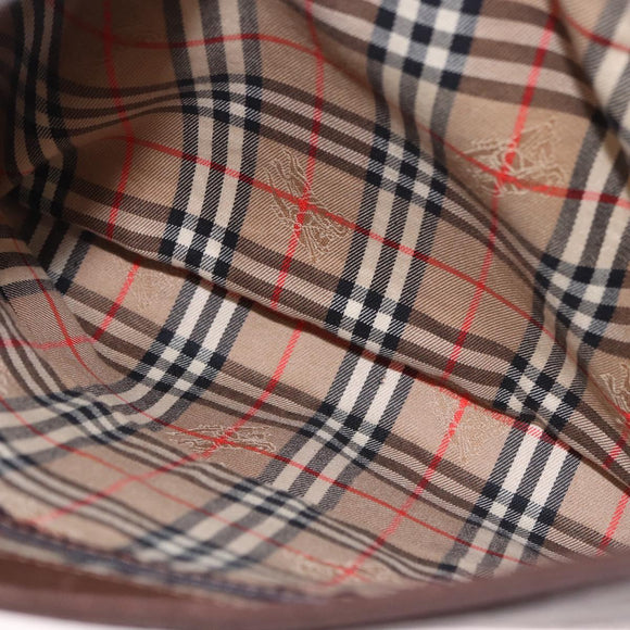 BURBERRY Schoudertas Leer Bruin Goud Auth 189965