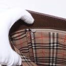 BURBERRY Schoudertas Leer Bruin Goud Auth 189965-21