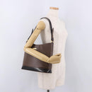 BURBERRY Schoudertas Leer Bruin Goud Auth 189965-23