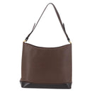 BURBERRY Schoudertas Leer Bruin Goud Auth 189965-2