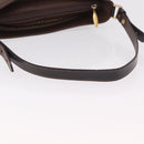 BURBERRY Schoudertas Leer Bruin Goud Auth 189965-7