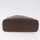 BURBERRY Schoudertas Leer Bruin Goud Auth 189965-5