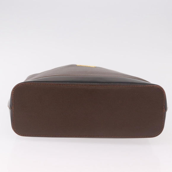 BURBERRY Schoudertas Leer Bruin Goud Auth 189965
