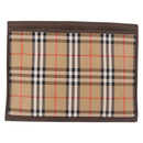 Burberrys Nova Check Clutch Bag Canvas Beige Gold Auth 189966-2