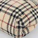 BURBERRY Nova Check Hand Bag Canvas Beige Gold Auth 189967-9