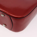 CELINE Star Ball Shoulder Bag Patent Leather Red Gold Auth 189968A-17