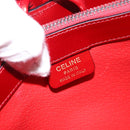 CELINE Star Ball Shoulder Bag Patent Leather Red Gold Auth 189968A-19