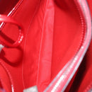 CELINE Star Ball Shoulder Bag Patent Leather Red Gold Auth 189968A-22