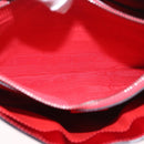 CELINE Star Ball Shoulder Bag Patent Leather Red Gold Auth 189968A-26