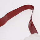 CELINE Star Ball Shoulder Bag Patent Leather Red Gold Auth 189968A-8