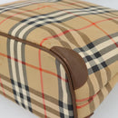 Burberrys Nova Check Shoulder Bag Canvas Beige Gold Auth 189972A-15