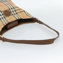 Burberrys Nova Check Shoulder Bag Canvas Beige Gold Auth 189972A-7