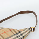 Burberrys Nova Check Shoulder Bag Canvas Beige Gold Auth 189972A-9