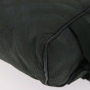 BURBERRY Nova Check Body Bag Nylon Green Silver Auth 189973-15