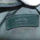 BURBERRY Nova Check Body Bag Nylon Green Silver Auth 189973-19