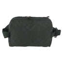 BURBERRY Nova Check Body Bag Nylon Green Silver Auth 189973-13
