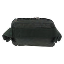 BURBERRY Nova Check Body Bag Nylon Green Silver Auth 189973-2