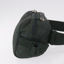 BURBERRY Nova Check Body Bag Nylon Green Silver Auth 189973-3