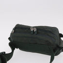 BURBERRY Nova Check Body Bag Nylon Green Silver Auth 189973-6