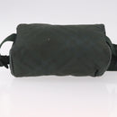BURBERRY Nova Check Body Bag Nylon Green Silver Auth 189973-5
