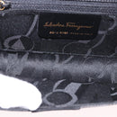 Salvatore Ferragamo Vala Shoulder Bag Leather Black Gold Auth 189974A-11