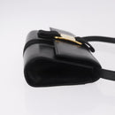 Salvatore Ferragamo Vala Shoulder Bag Leather Black Gold Auth 189974A-3