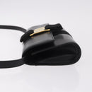 Salvatore Ferragamo Vala Shoulder Bag Leather Black Gold Auth 189974A-4