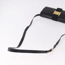 Salvatore Ferragamo Vala Shoulder Bag Leather Black Gold Auth 189974A-7