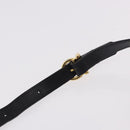 Salvatore Ferragamo Vala Shoulder Bag Leather Black Gold Auth 189974A-8