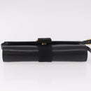 Salvatore Ferragamo Vala Shoulder Bag Leather Black Gold Auth 189974A-5