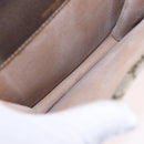 GUCCI GG Supreme Web Sherry Line Shoulder Bag PVC Beige Gold Auth 189976-12