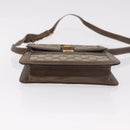 GUCCI GG Supreme Web Sherry Line Shoulder Bag PVC Beige Gold Auth 189976-5