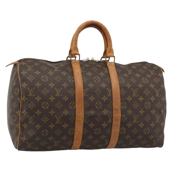 LOUIS VUITTON Monogram Keepall 45 Boston Bag M41428 LV Auth 189980