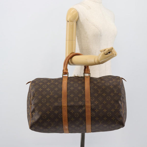 LOUIS VUITTON Monogram Keepall 45 Boston Bag M41428 LV Auth 189980
