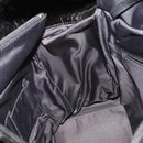 CHANEL Paris Biarritz GM Tote Bag Coated Canvas Black Silver CC Auth 189981-21