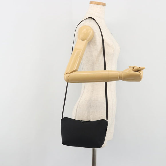 Herve Chapelier Shoulder Bag Canvas Black Auth 189983A