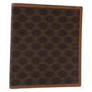 CELINE Macadam Canvas Compact Wallet PVC Leather Brown Auth 189986A-1