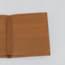 CELINE Macadam Canvas Compact Wallet PVC Leather Brown Auth 189986A-17