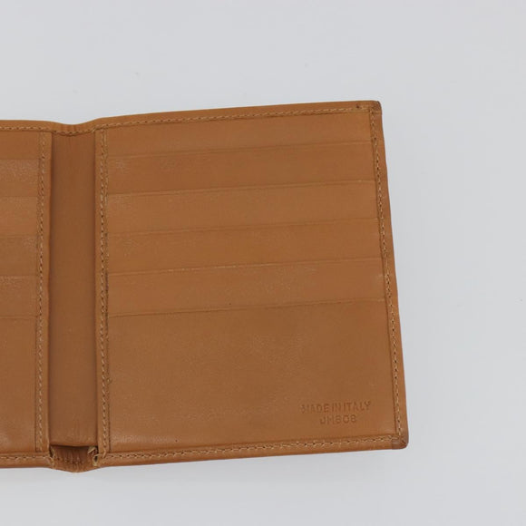CELINE Macadam Canvas Compact Wallet PVC Leather Brown Auth 189986A
