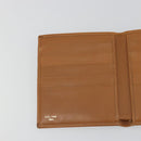 CELINE Macadam Canvas Compact Wallet PVC Leather Brown Auth 189986A-18