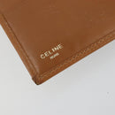 CELINE Macadam Canvas Compact Wallet PVC Leather Brown Auth 189986A-19
