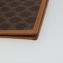 CELINE Macadam Canvas Compact Wallet PVC Leather Brown Auth 189986A-7
