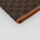 CELINE Macadam Canvas Compact Wallet PVC Leather Brown Auth 189986A-14