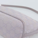 GUCCI GG Canvas Accessory Pouch Lavende Silver 07198 Auth 189988A-9