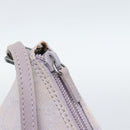 GUCCI GG Canvas Accessory Pouch Lavende Silver 07198 Auth 189988A-10