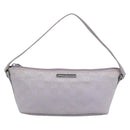 GUCCI GG Canvas Accessory Pouch Lavende Silver 07198 Auth 189988A-13