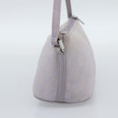 GUCCI GG Canvas Accessory Pouch Lavende Silver 07198 Auth 189988A-4