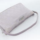 GUCCI GG Canvas Accessory Pouch Lavende Silver 07198 Auth 189988A-7
